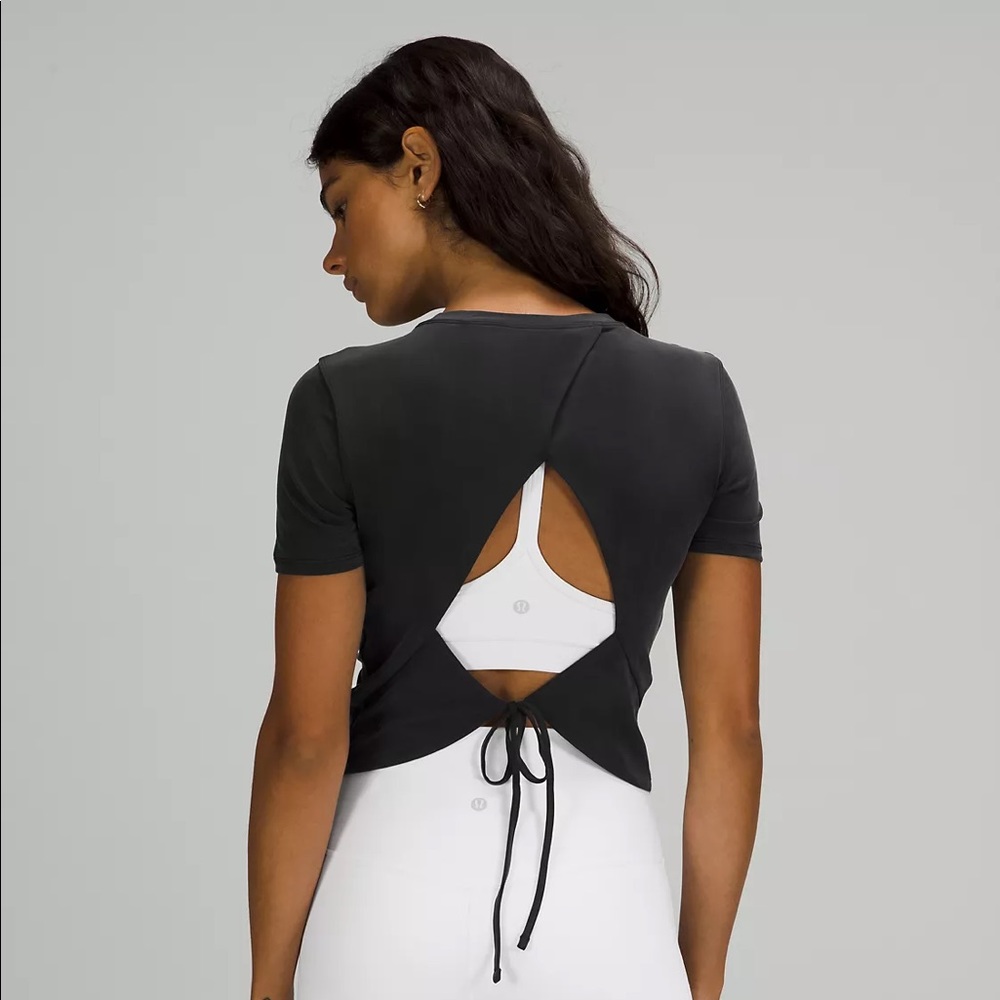 Lululemon Open Tie Back Short Sleeve